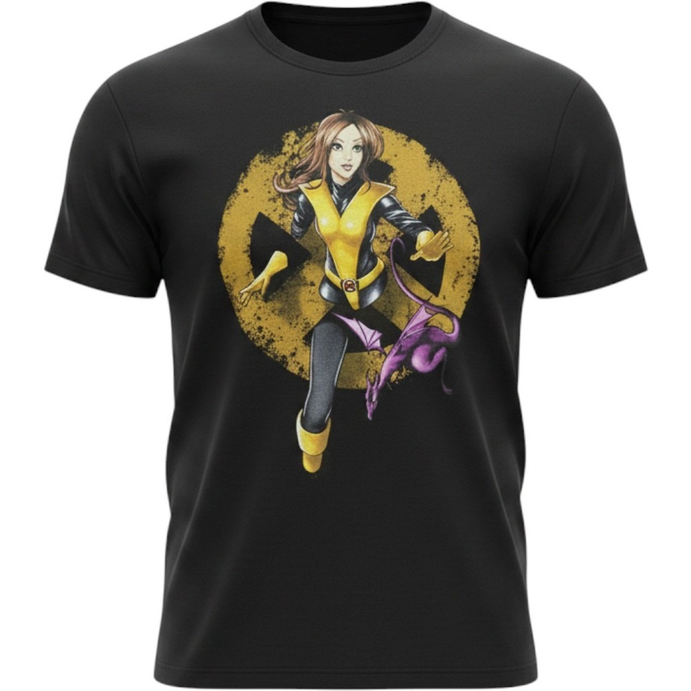 Marvel WeLoveFine Kitty Pryde Lockheed X-Men Graphic T-Shirt Black XL